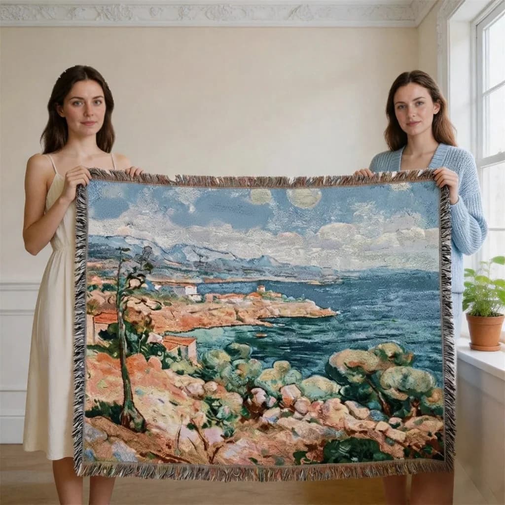 Van Gogh Style Tapestry Throw Blanket Cotton Blend Sofa Cover