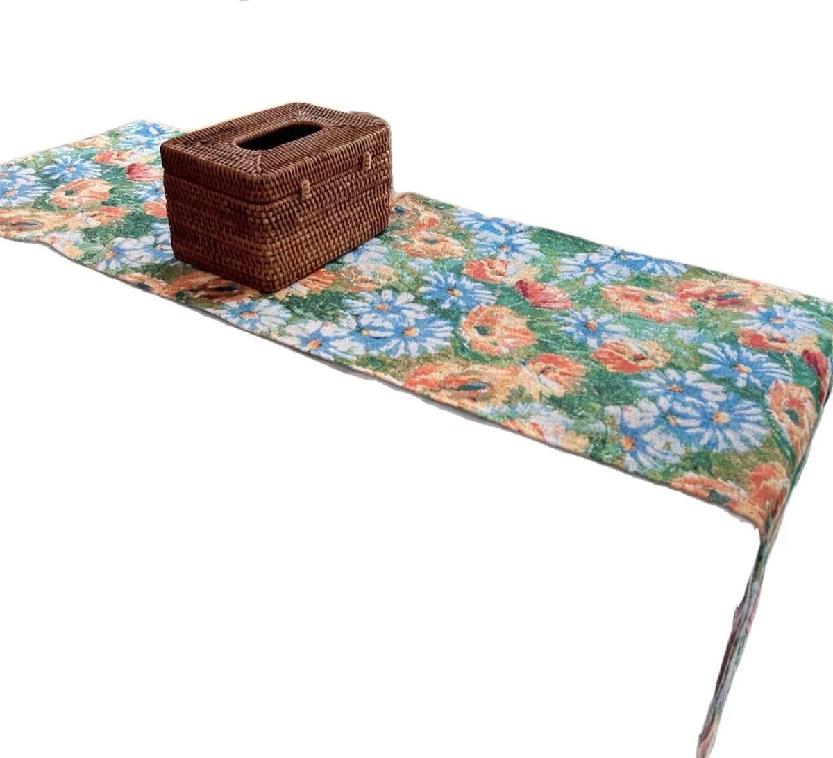 Monet Garden Floral Table Runner and Placemat, Cotton Blend Fabric