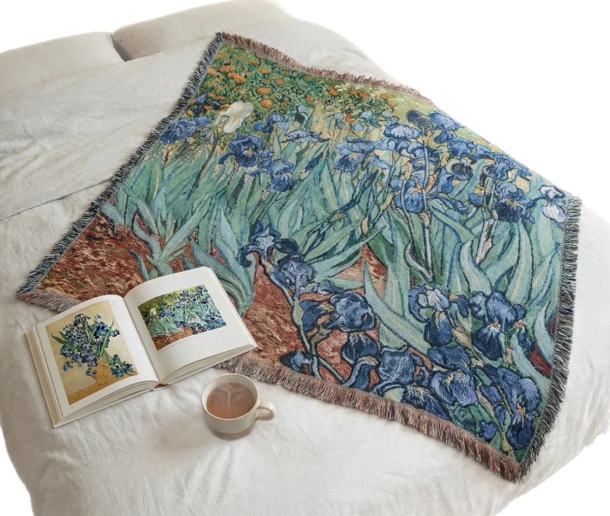 Van Gogh Style Tapestry Throw Blanket Cotton Blend Sofa Cover