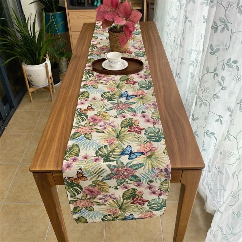 Tropical Rainforest Table Runner and Cloth Polyester Cotton Blend