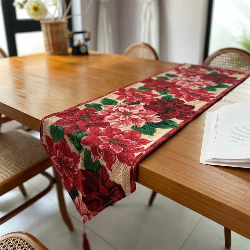 Christmas Table Runner Festive Holiday Decor for Dining Table