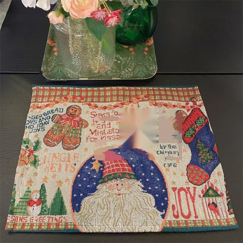 Christmas Table Runner Holiday Decor Cotton Blend Fabric