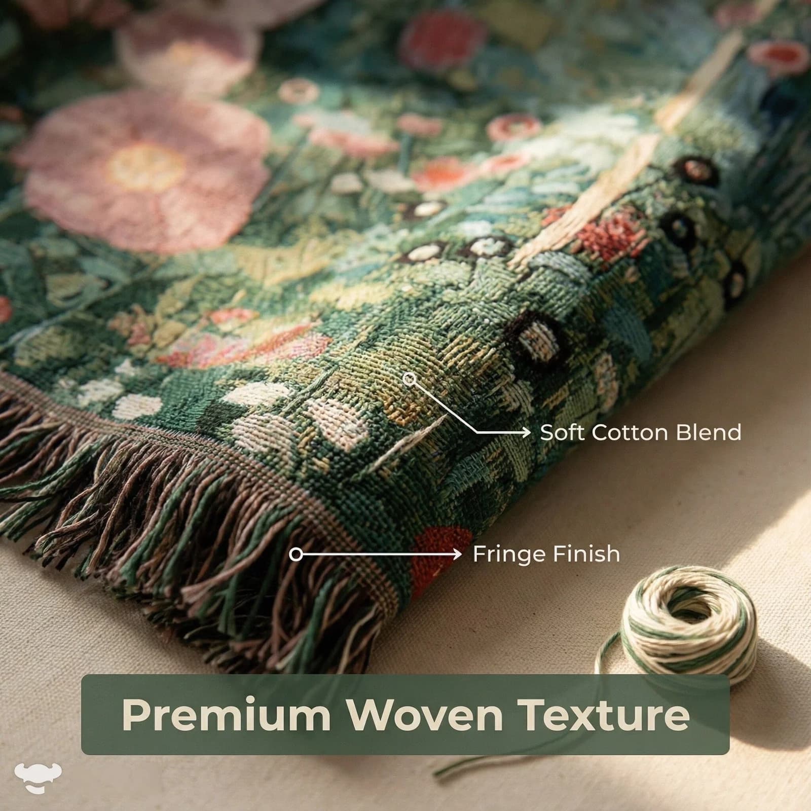 Klimt Secret Garden Tapestry Throw Blanket for Sofa Wall Decor