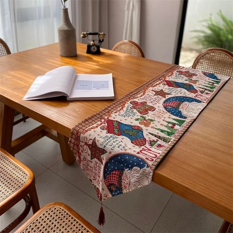 Christmas Table Runner Festive Holiday Decor for Dining Table