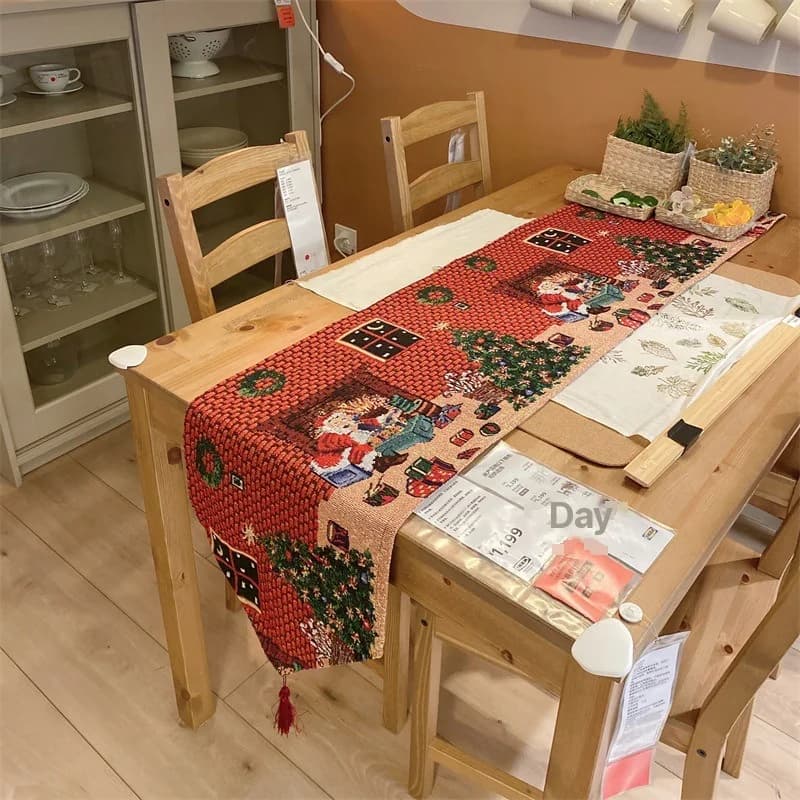 Christmas Table Runner Holiday Decor Cotton Blend Fabric