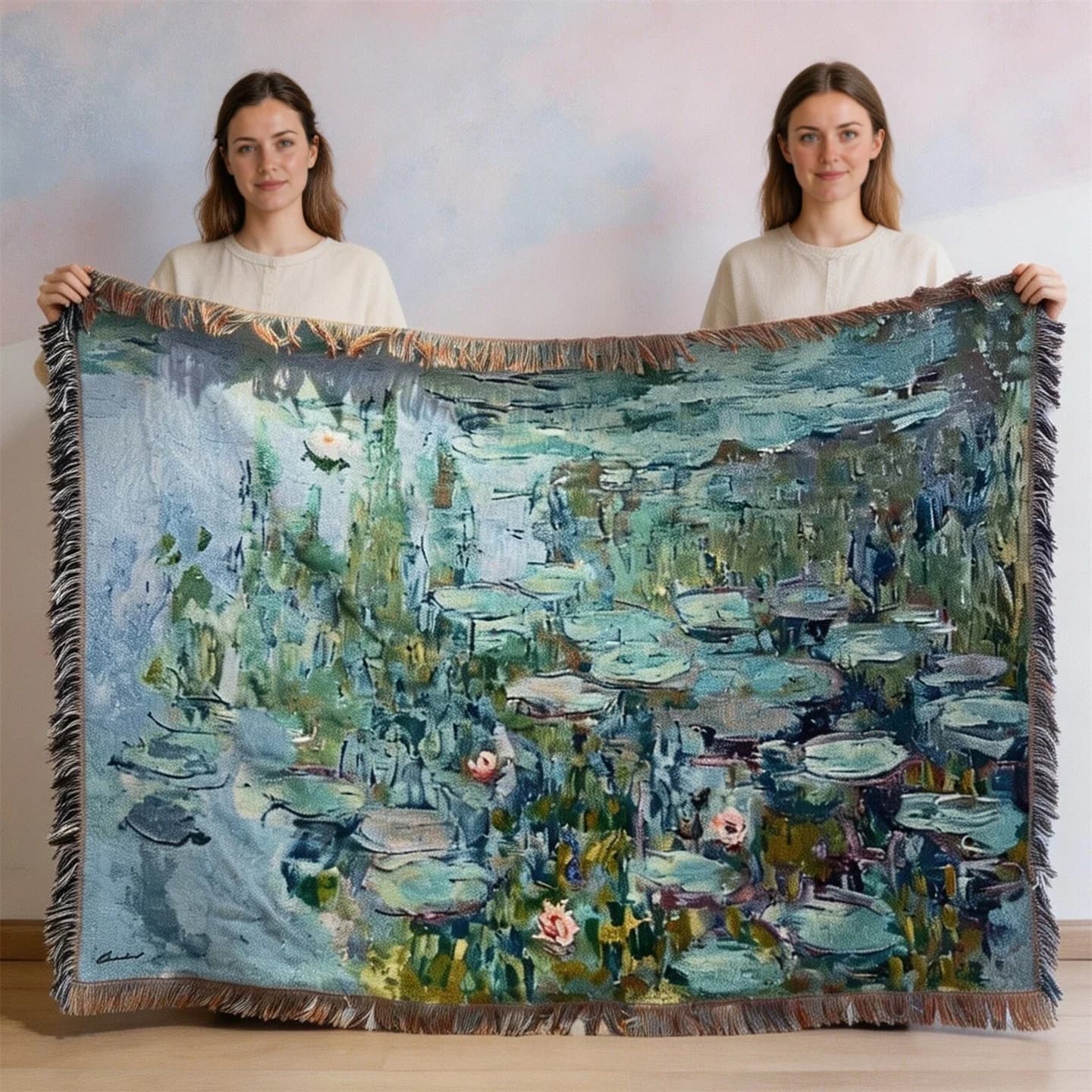 Impressionist Art Tapestry Throw Blanket for Sofa Wall Decor
