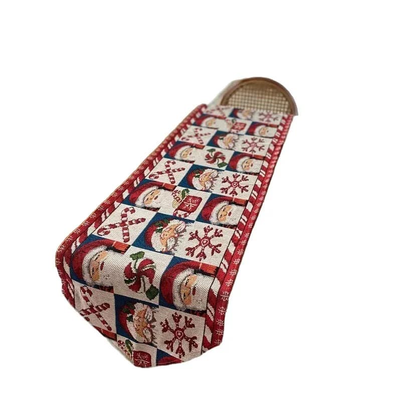 Christmas Table Runner Festive Holiday Decor for Dining Table and Cabinet